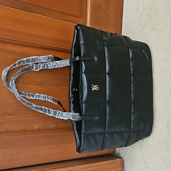 Victoria's Secret Handbags - Victoria's Secret Black Faux Leather tote